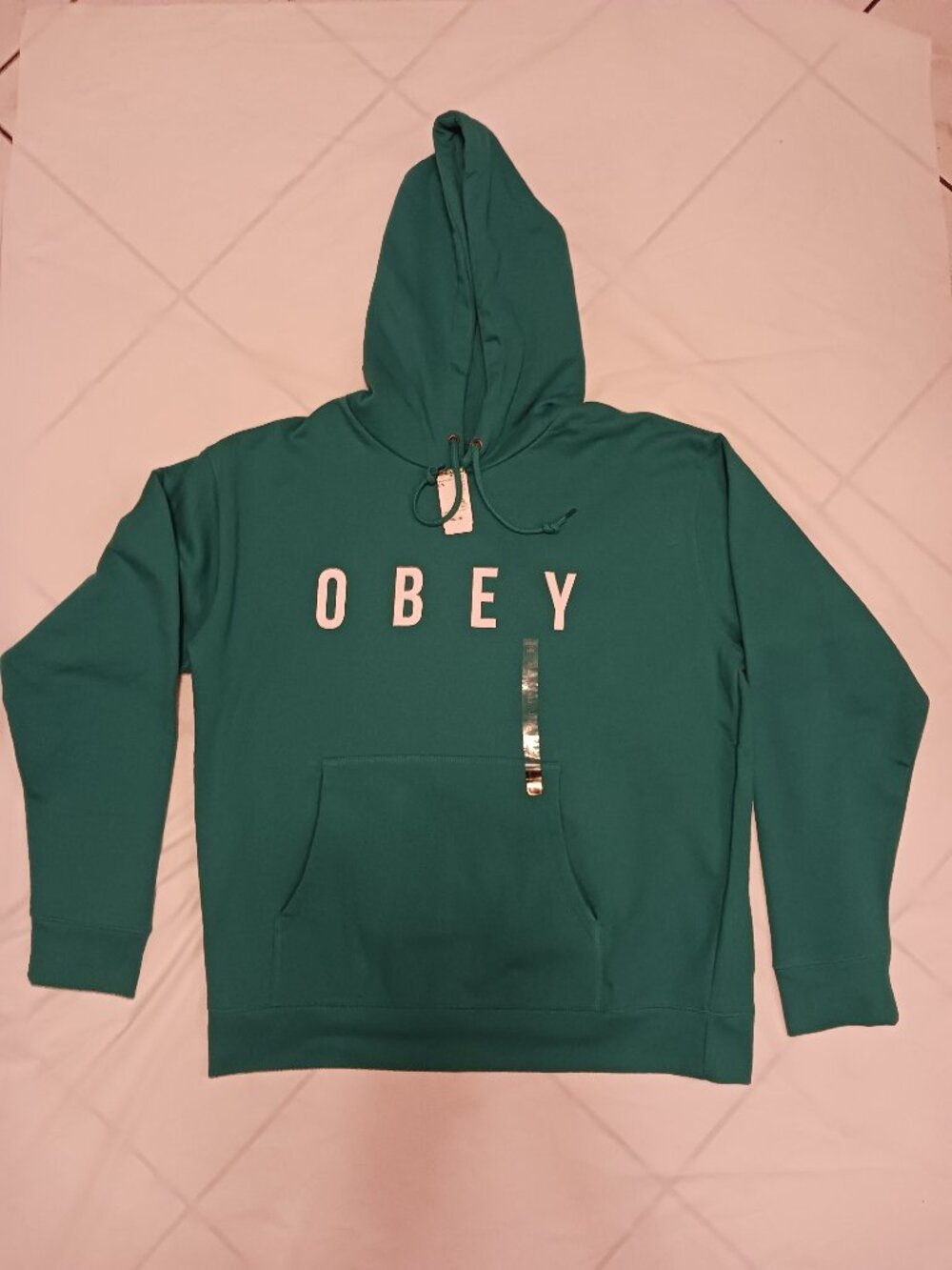 Obey Hoodie Large Green - Brand new
